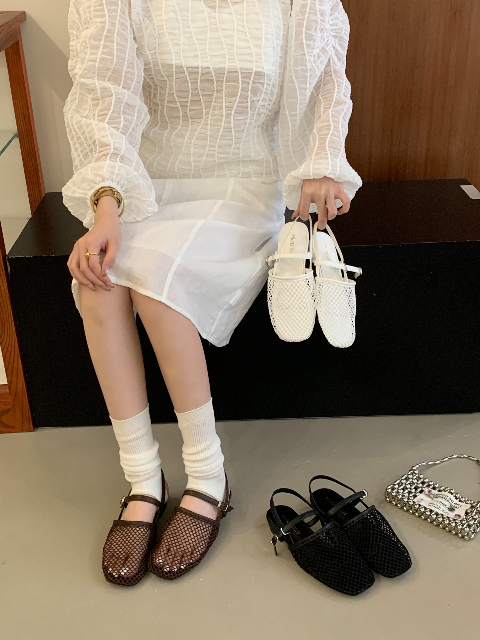 2026-summer-new-breathable-mesh-korean-style-womens-beach-sandals-slippers 2026 Summer New Breathable Mesh Korean Style Women's Beach Sandals Slippers