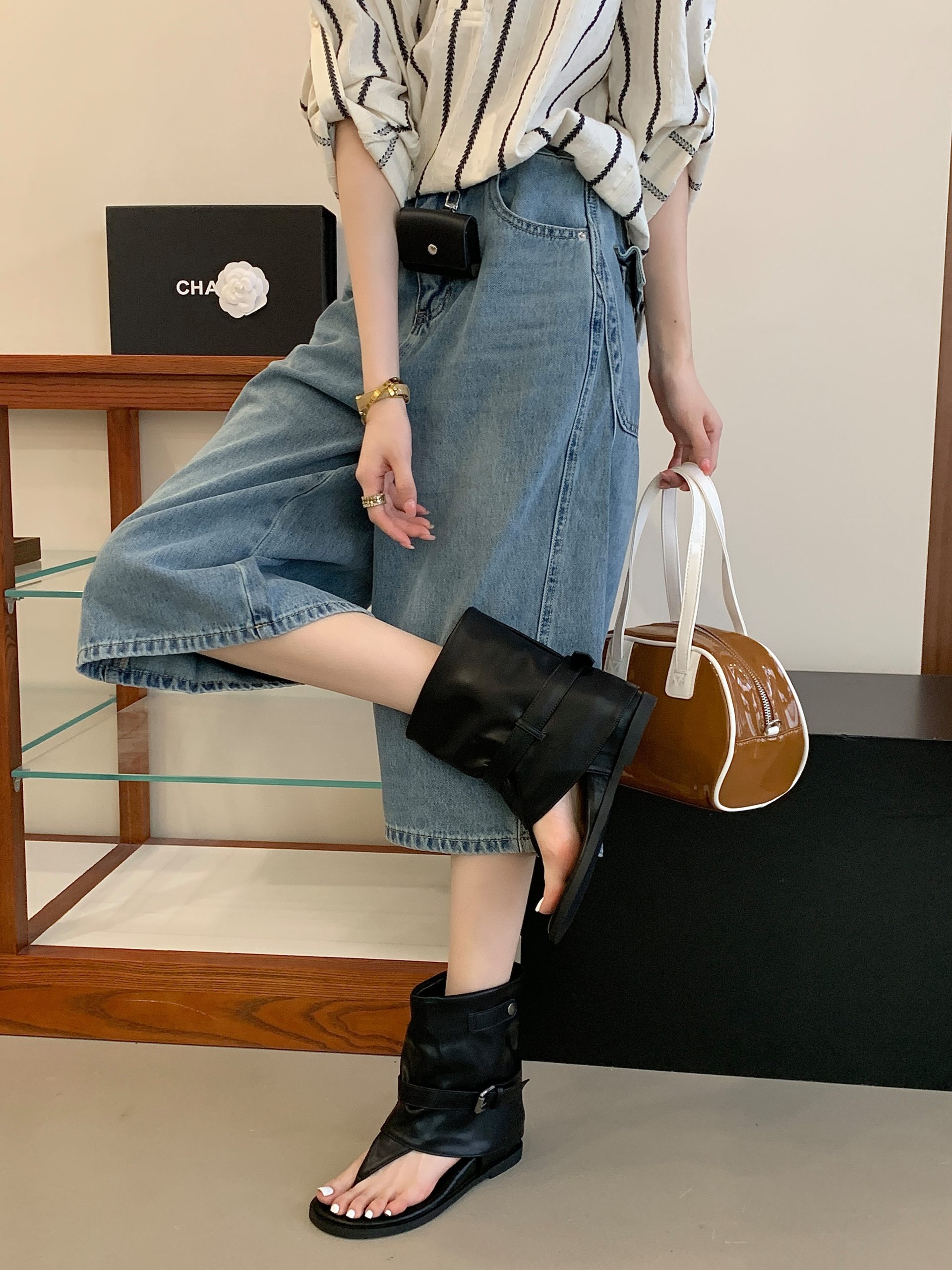 French Style Hidden Wedge Ankle Boots 2026 New Summer Sandals Vacation Style with Dress Short Boots