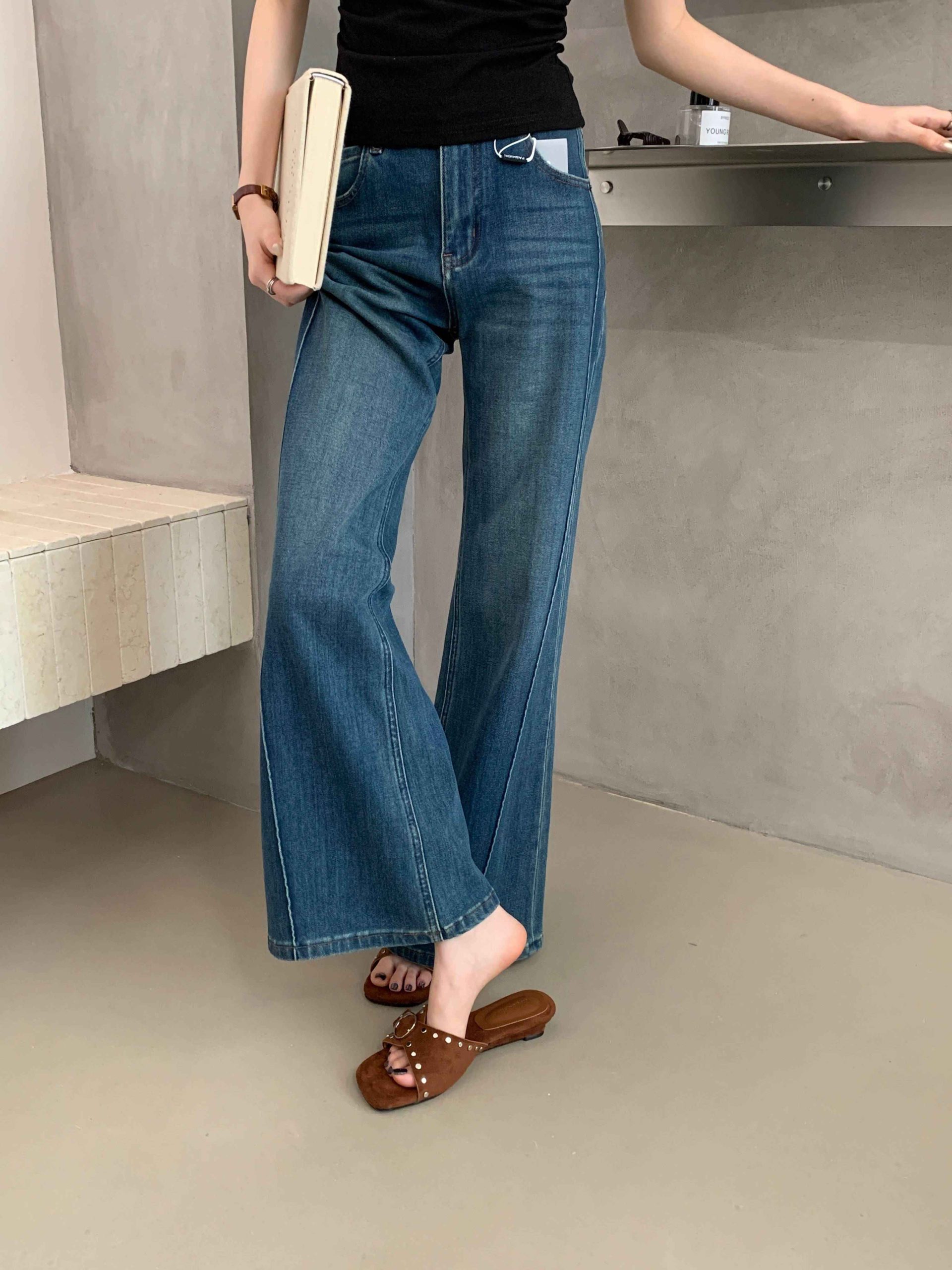 in-you-womens-low-heel-slippers-with-metal-buckle-2026-new-summer-casual-square-toe-sandals IN YOU Women's Low Heel Slippers with Metal Buckle 2026 New Summer Casual Square Toe Sandals