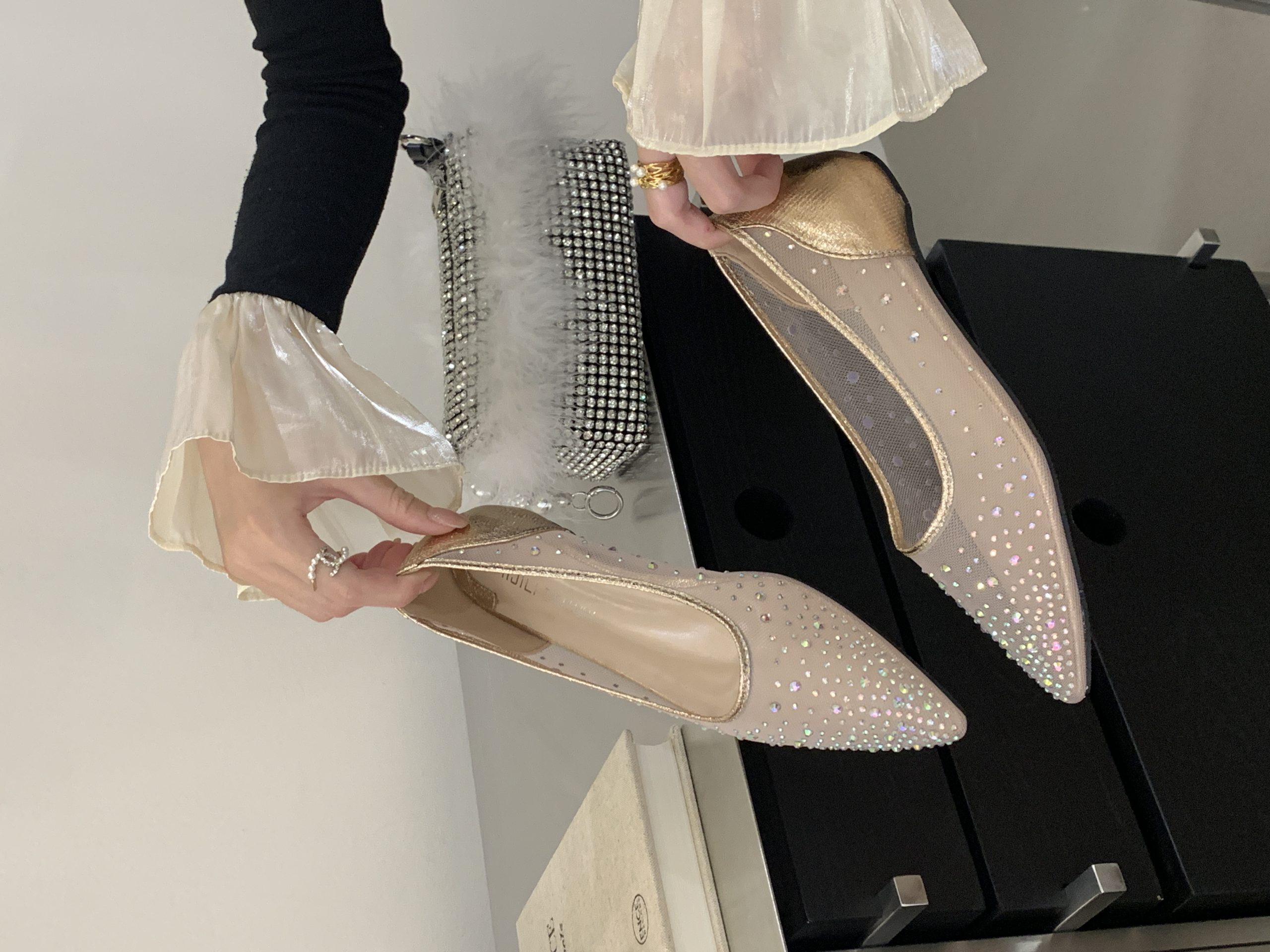 mijili-womens-pointed-toe-mesh-flat-sandals-with-rhinestones-2026-summer-new-style_3 Mijili Women's Pointed Toe Mesh Flat Sandals with Rhinestones 2026 Summer New Style