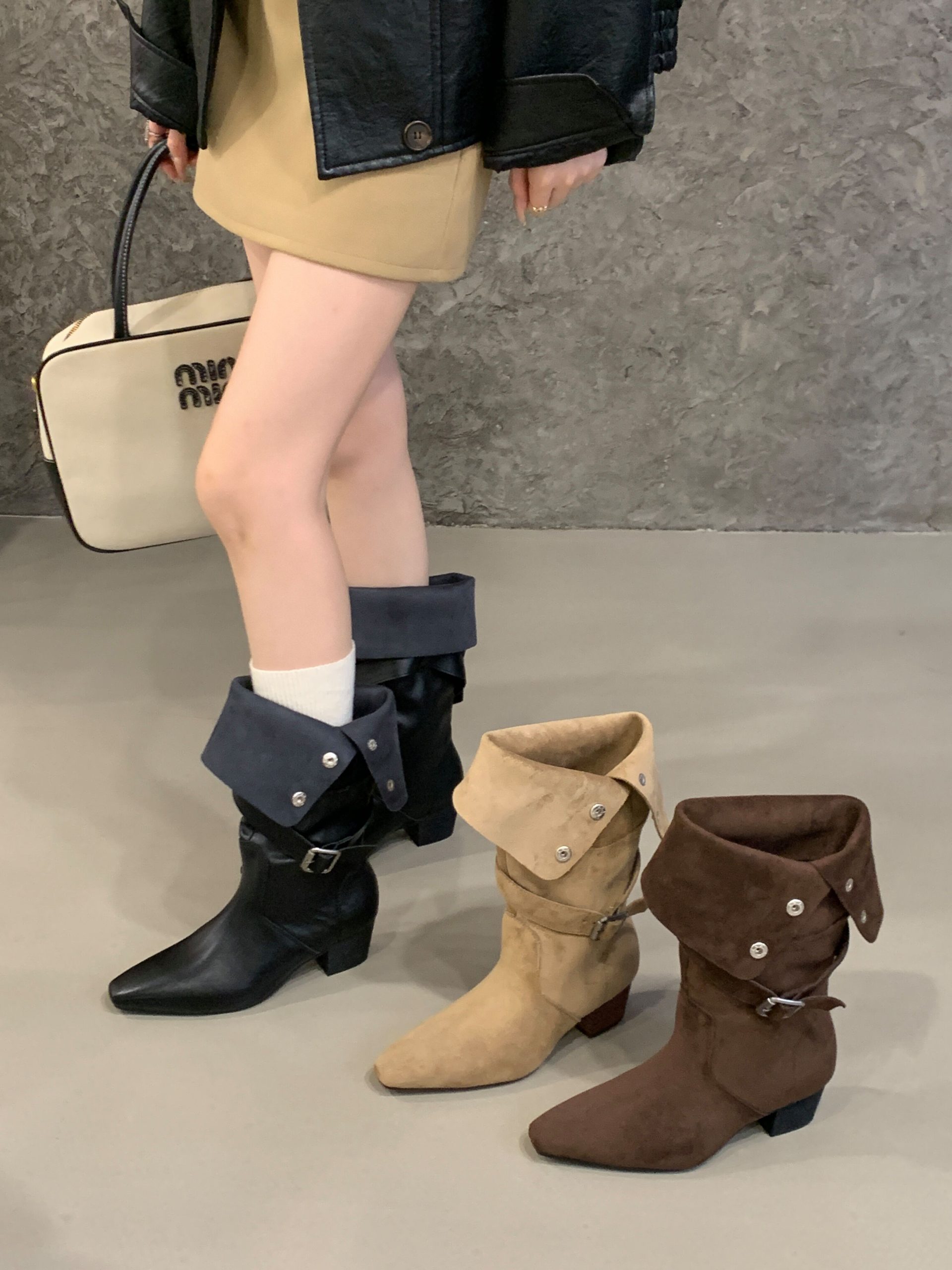 retro-chunky-heel-stretch-slim-boots-2026-autumn-winter-new-style-slim-high-top-suede-stacked-women Retro Chunky Heel Stretch Slim Boots 2026 Autumn Winter New Style Slim High Top Suede Stacked Women